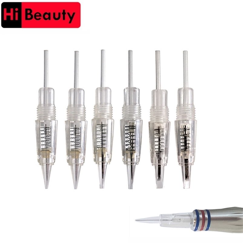 100pcs/lot Disposable 8mm Screw Tattoo Needles Cartridges For Semi Permanent Microblading Microneedling Makeup Cartridge 220316