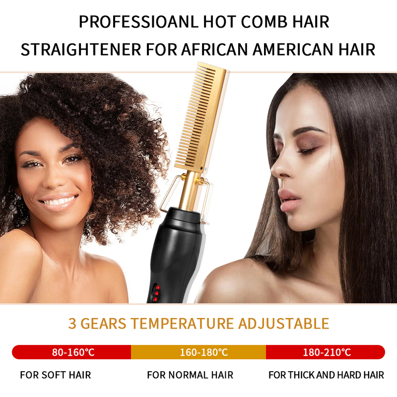 2 in 1 comb straightener curler electric straightener curler dry wet straight perm curler 220623