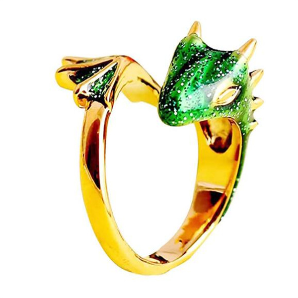Band Rings Original Design Starry Sky Small Blue Dragon Opening Ring Colorful Fresh And Unique Craftsmanship Charm Women's Silver Jewelry GC1298