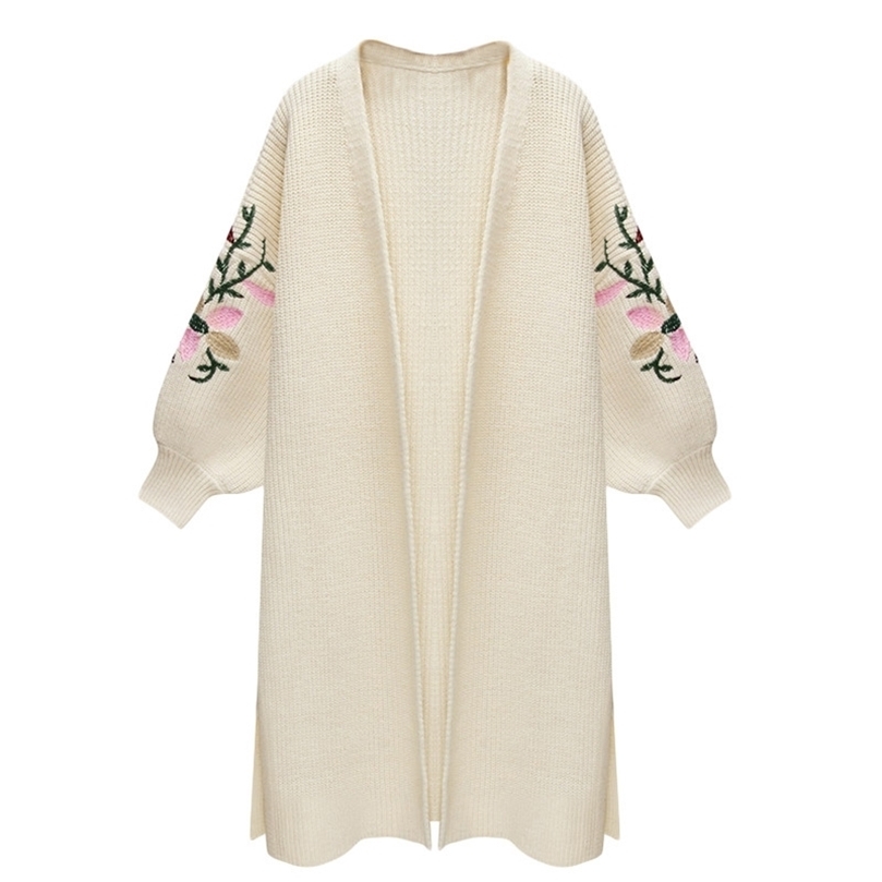 Style for Autumn and Winter Women's Knitted Cardigan Women's Loose Long Embroidered Sweater Women sweaters 201203, Black
Style for Autumn and Winter Women's Knitted Cardigan Women's Loose Long Embroidered Sweater Women sweaters 201203, Black