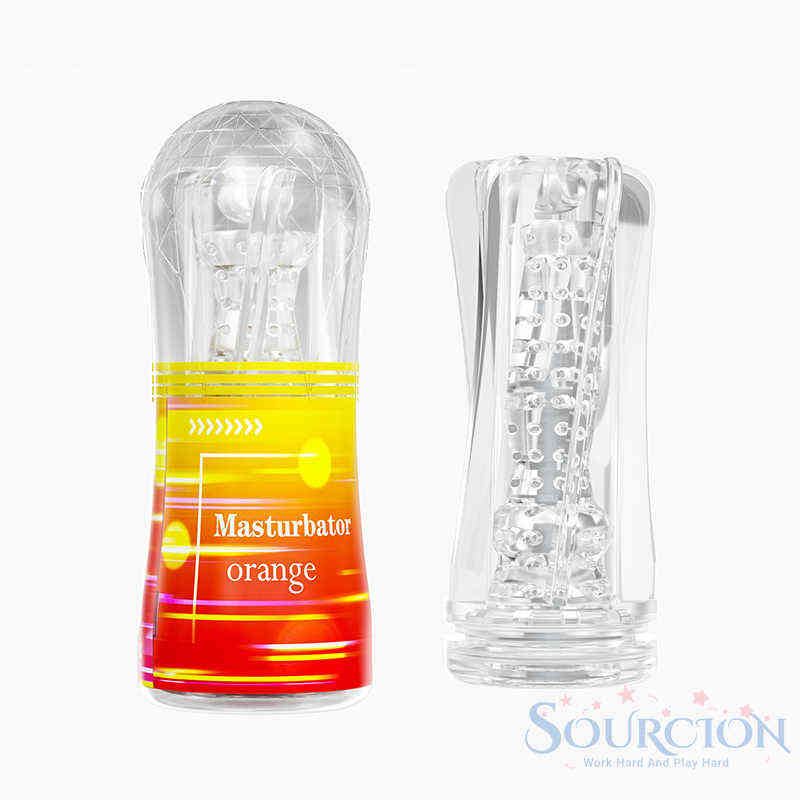 NXY Sex Men Masturbators Sourcion Crystal Male Adult Toy for Air Suction Masturbation Cup Transparent Product 0412