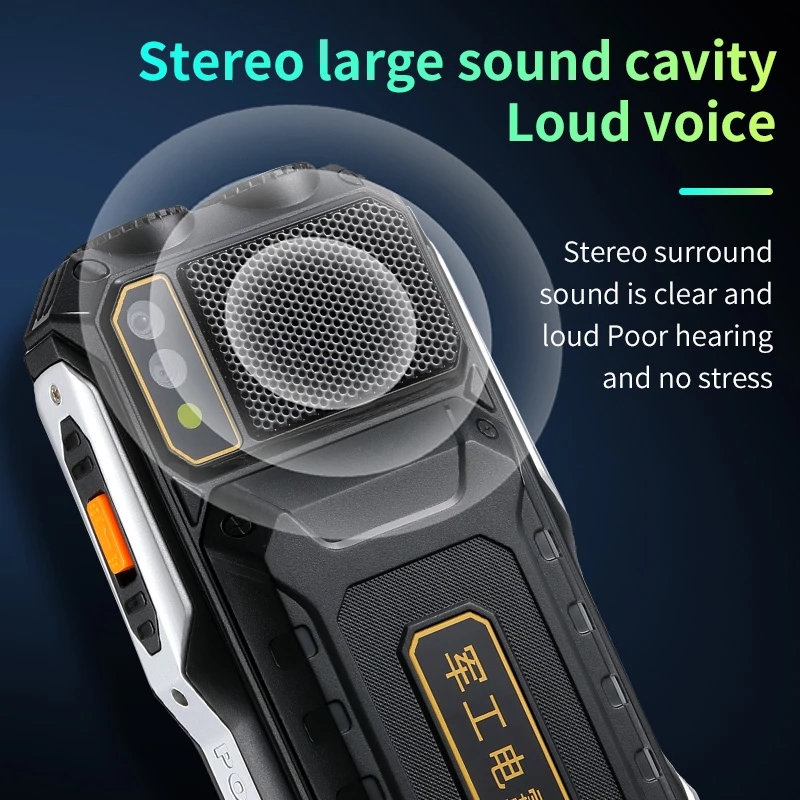 Unlocked Rugged Cell Phone Outdoor Loud Sound two Flashlight Torch Dual Sim Card Phones Large Battery Long Standby Bluetooth Speed Dial Big Button Cel