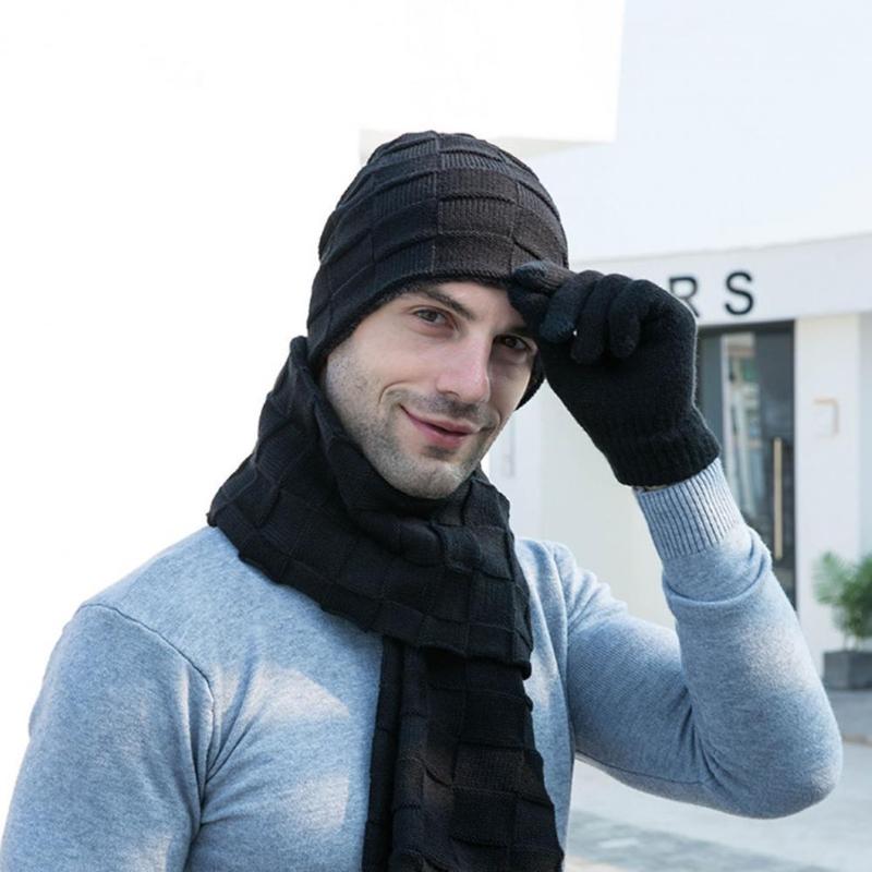 Berets 3Pcs/Set Ear Touch Screen Scarf Hat Gloves Set Autumn Winter Plaid Lines Plush Lining Men Knitted Cap Touchscreen, Cyan
Berets 3Pcs/Set Ear Touch Screen Scarf Hat Gloves Set Autumn Winter Plaid Lines Plush Lining Men Knitted Cap Touchscreen, Cyan