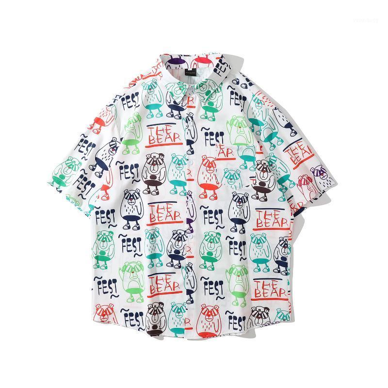 Men's Casual Shirts Cartoons Graffiti Print Short Sleeve Shirt Summer Loose Chic Blouse Comfortable Beach Hawaii Streetwear, White
Men's Casual Shirts Cartoons Graffiti Print Short Sleeve Shirt Summer Loose Chic Blouse Comfortable Beach Hawaii Streetwear, White