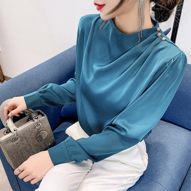 Korean Fashion Clothing Turtleneck Shirt Women Long Sleeve Casual Office Chiffon Blouse Female White Satin Tops Women' Blouses & Shirts, Sky blue
Korean Fashion Clothing Turtleneck Shirt Women Long Sleeve Casual Office Chiffon Blouse Female White Satin Tops Women' Blouses & Shirts, Sky blue