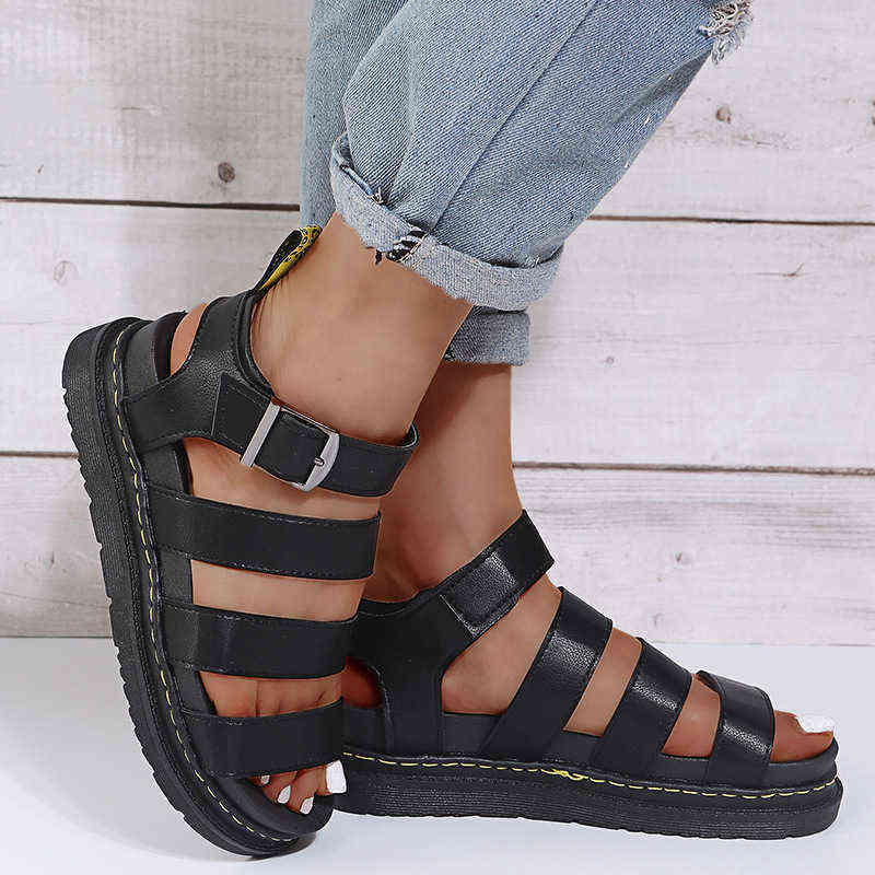 New 2022 summer women's sandals buckle casual beach shoes thick soled large flat soled Martin sandals, Red palm
New 2022 summer women's sandals buckle casual beach shoes thick soled large flat soled Martin sandals, Red palm