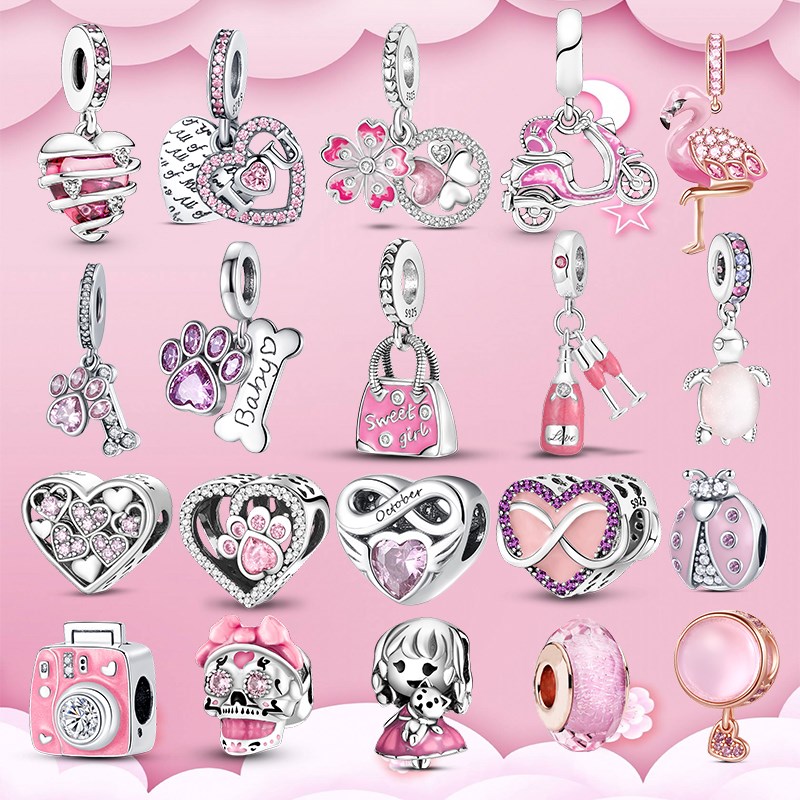 925 Sterling Silver Pendant Charms for Pandora Original box Light Pink Turtle Flamingo Charms Flowers Dog Paws Heart Skull European Bead Charms Bracelet Necklace
925 Sterling Silver Pendant Charms for Pandora Original box Light Pink Turtle Flamingo Charms Flowers Dog Paws Heart Skull European Bead Charms Bracelet Necklace