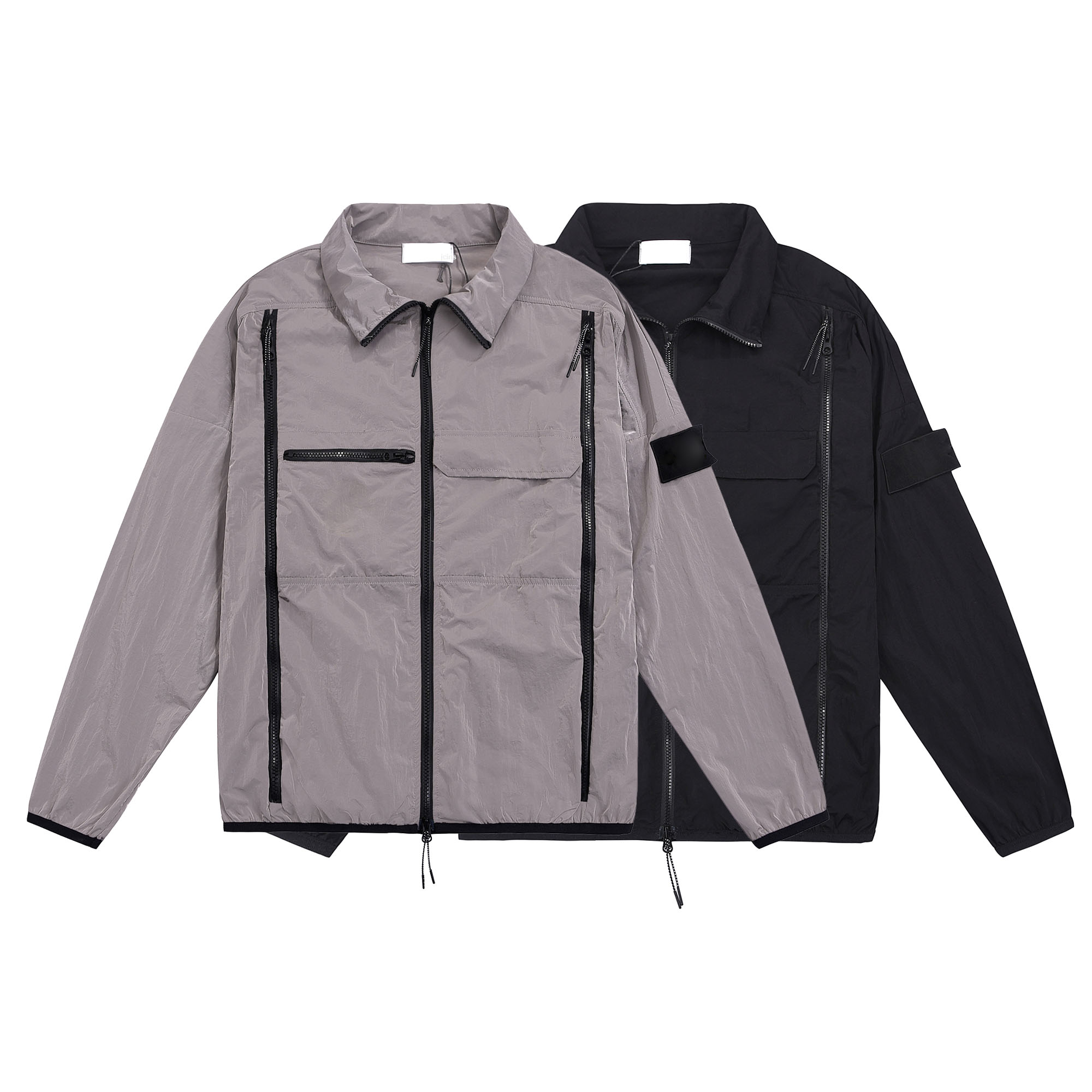 Men's Jackets Waterproof Windbreaker Windproof Coat Couple Outwear Zip Up Embroidered Armband Badge Pockets Thin Polyester Light Weight Jcins New, Gray
Men's Jackets Waterproof Windbreaker Windproof Coat Couple Outwear Zip Up Embroidered Armband Badge Pockets Thin Polyester Light Weight Jcins New, Gray