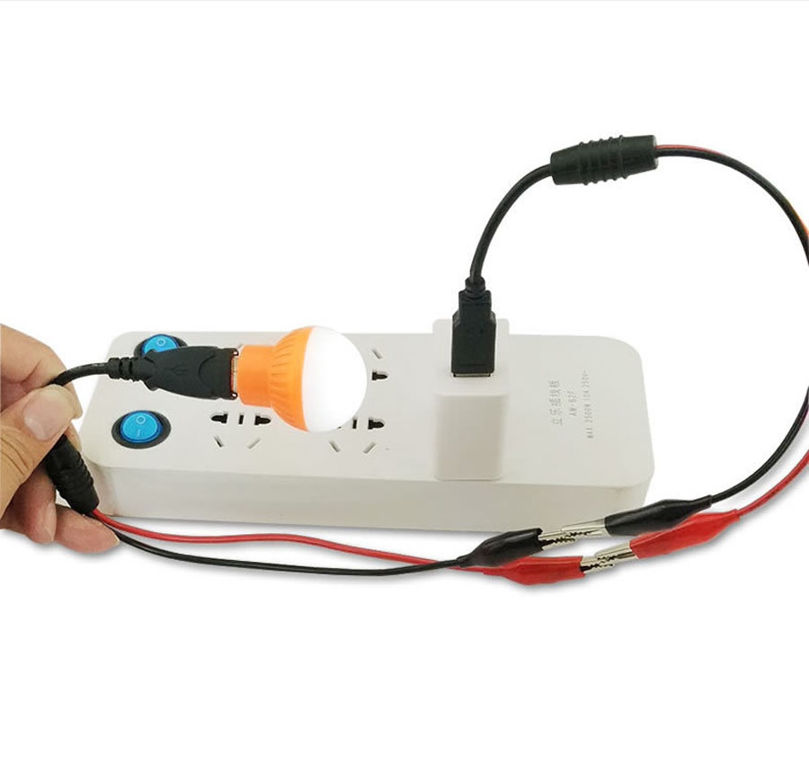 USB male and female alligator clip pure copper connecting cable