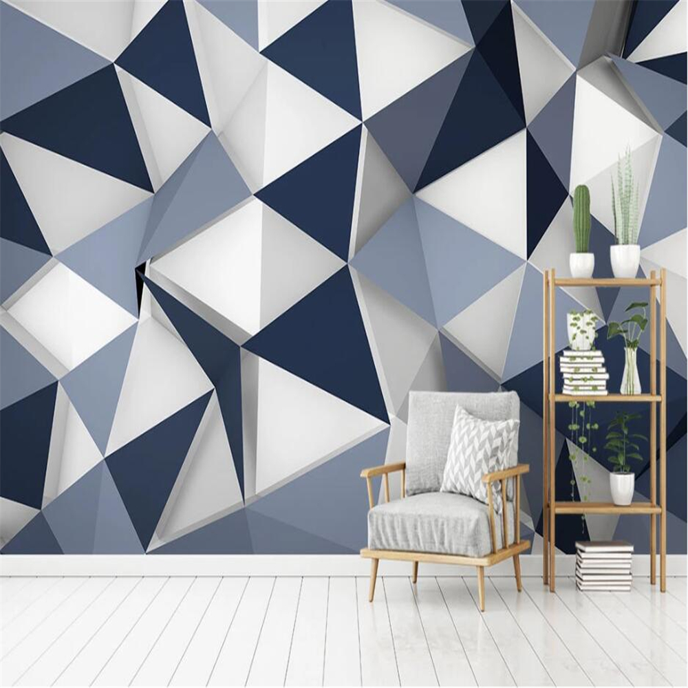 Customized modern three-dimensional background wallpaper papel de parede papier peint geometry wallpaper
