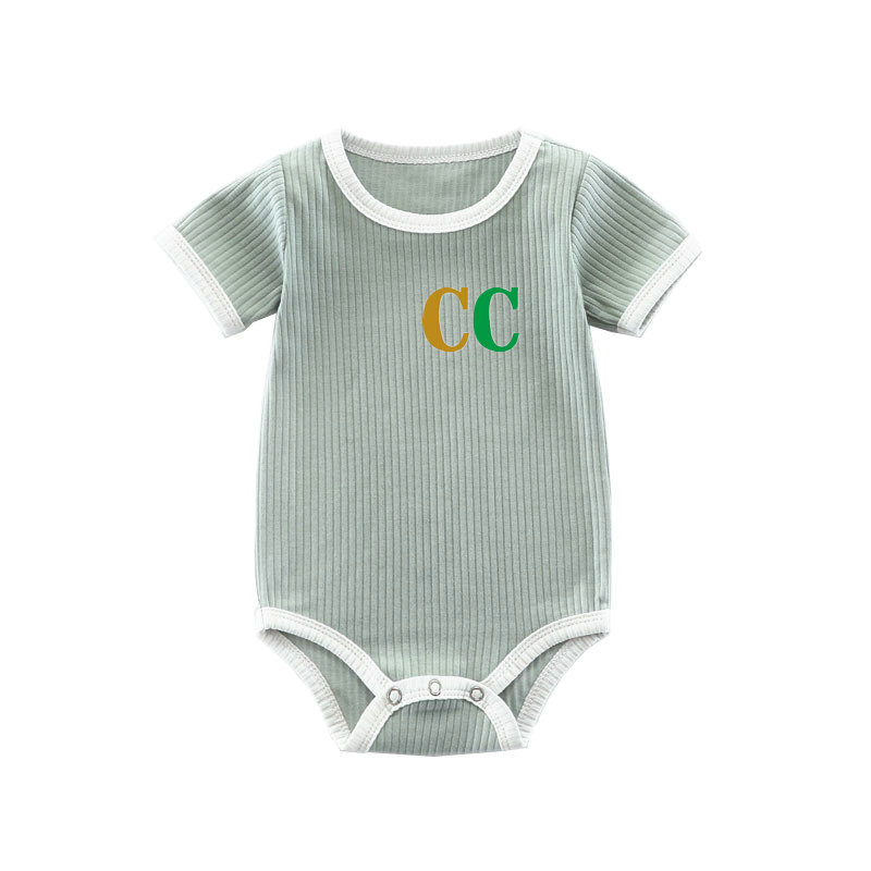 Hot 3 models Newborn Baby Rompers Girls and Boy Short Sleeve Cotton Clothes Brand Letter Print Infant Romper Children Ourfits