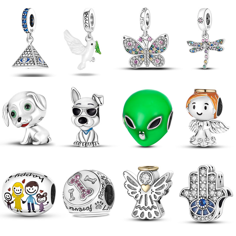 925 Silver Fit Pandora Charm 925 Bracelet Glittering Alien Angel Series charms set Pendant DIY Fine Beads Jewelry
925 Silver Fit Pandora Charm 925 Bracelet Glittering Alien Angel Series charms set Pendant DIY Fine Beads Jewelry
