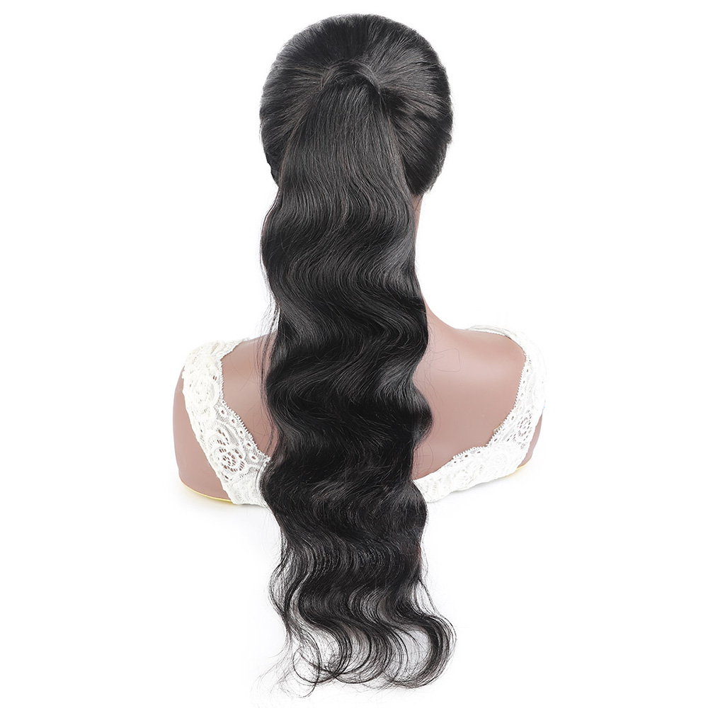 Drawstring Ponytail Human Hair Body Wave Extensions 12"-26" Brazilian Remy Clip Ins For Women Ponytail 140g DIVA2