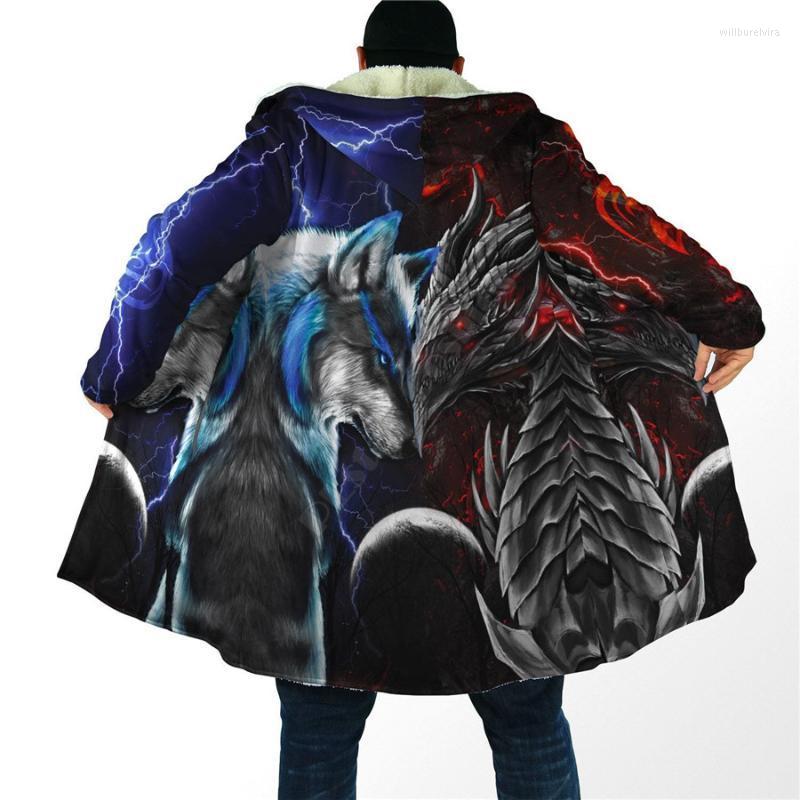 Men' Wool & Blends Winter Men For Women Hooded Cloak Dragon&Wolf 3D All Over Prined Fleece Wind Breaker Warm Hood Will22
Men' Wool & Blends Winter Men For Women Hooded Cloak Dragon&Wolf 3D All Over Prined Fleece Wind Breaker Warm Hood Will22
