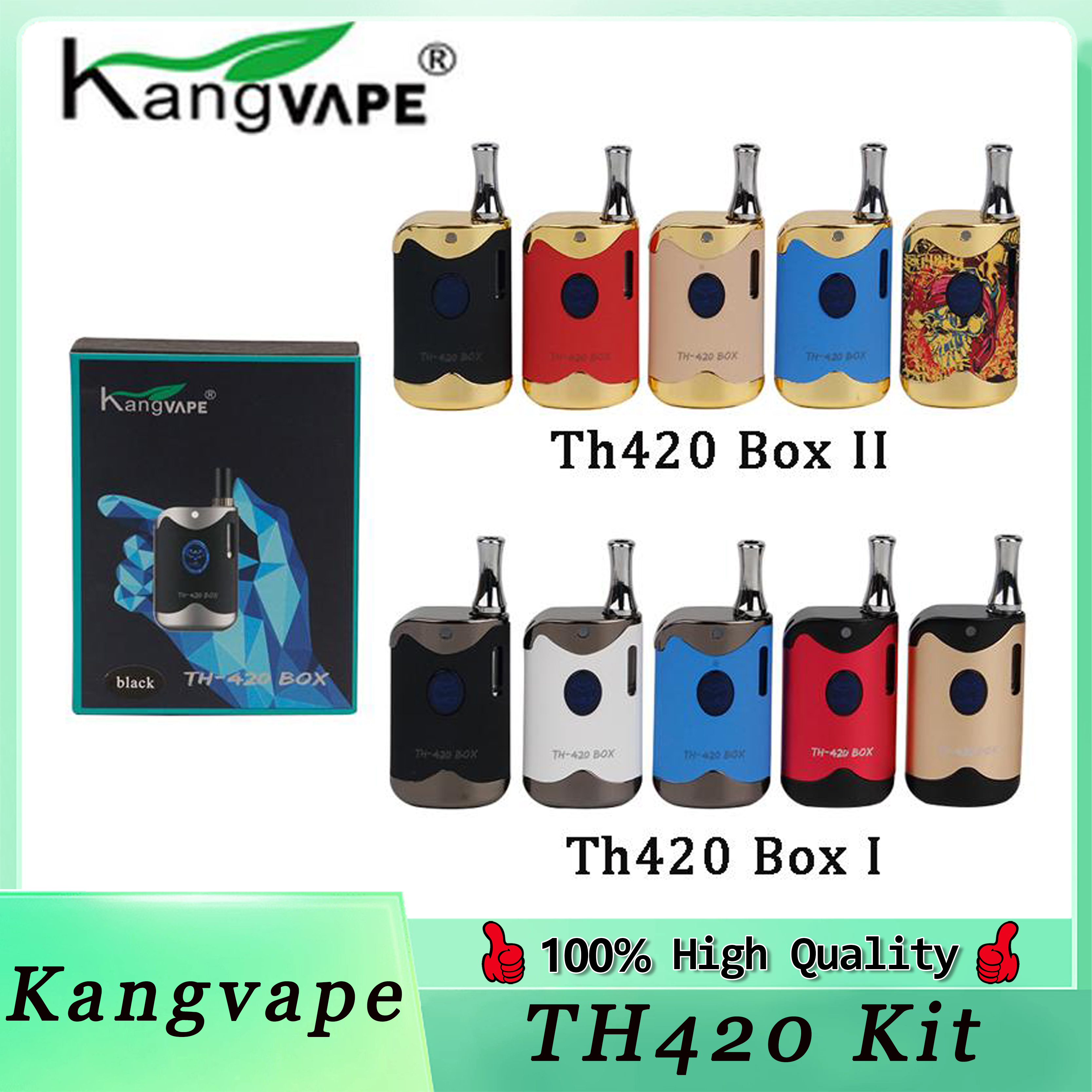100% Original Kangvape TH420 II Starter Kit With 650 mAh Battery TH-420 2 Vape Box Mod For Thick Oil Cartridge Atomizer Fast Send, Th420 full kit (mixed colors)
100% Original Kangvape TH420 II Starter Kit With 650 mAh Battery TH-420 2 Vape Box Mod For Thick Oil Cartridge Atomizer Fast Send, Th420 full kit (mixed colors)