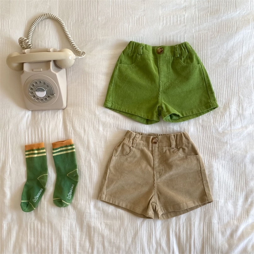 MI Summer Kids Clothes Corduroy Girls Solid Boys Shorts Korean Children Pants 220617, Green
MI Summer Kids Clothes Corduroy Girls Solid Boys Shorts Korean Children Pants 220617, Green