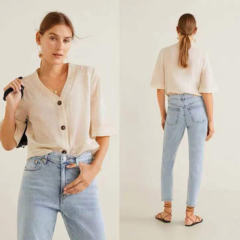 Women Jeans Casual Mid Waist Light Blue Jean Pants Solid Color Comfortable Slim Cropped Trousers LK, Sky blue
Women Jeans Casual Mid Waist Light Blue Jean Pants Solid Color Comfortable Slim Cropped Trousers LK, Sky blue