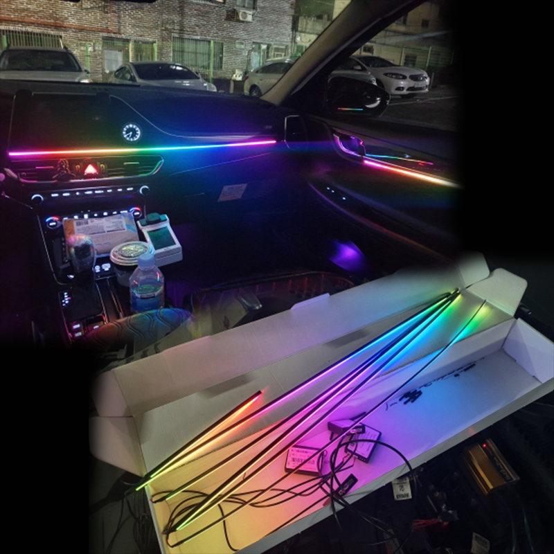 14 in 1 RGB LED Car Atmosphere Light Interior Decoration Acrylic Strip Light By App Control Decorative Ambient Lamp Dashboard
14 in 1 RGB LED Car Atmosphere Light Interior Decoration Acrylic Strip Light By App Control Decorative Ambient Lamp Dashboard