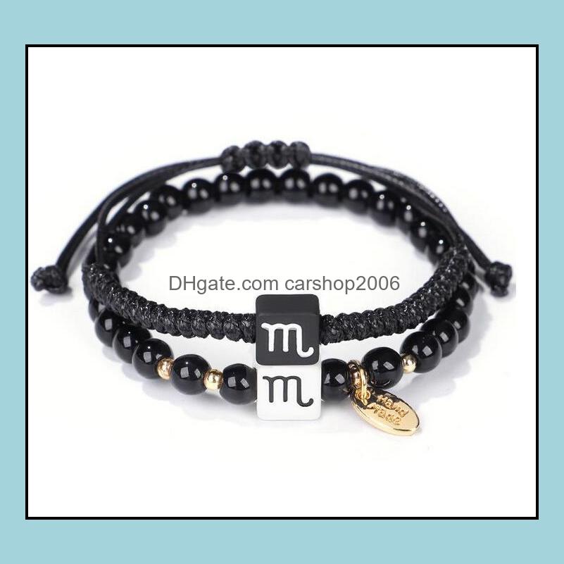 Beaded Strands Bracelets Jewelry 2Pcs/Set 12 Zodiac Bracelet Beaded Constellation Handmade Rope Braided Couple Friendship Drop Delivery 202
Beaded Strands Bracelets Jewelry 2Pcs/Set 12 Zodiac Bracelet Beaded Constellation Handmade Rope Braided Couple Friendship Drop Delivery 202