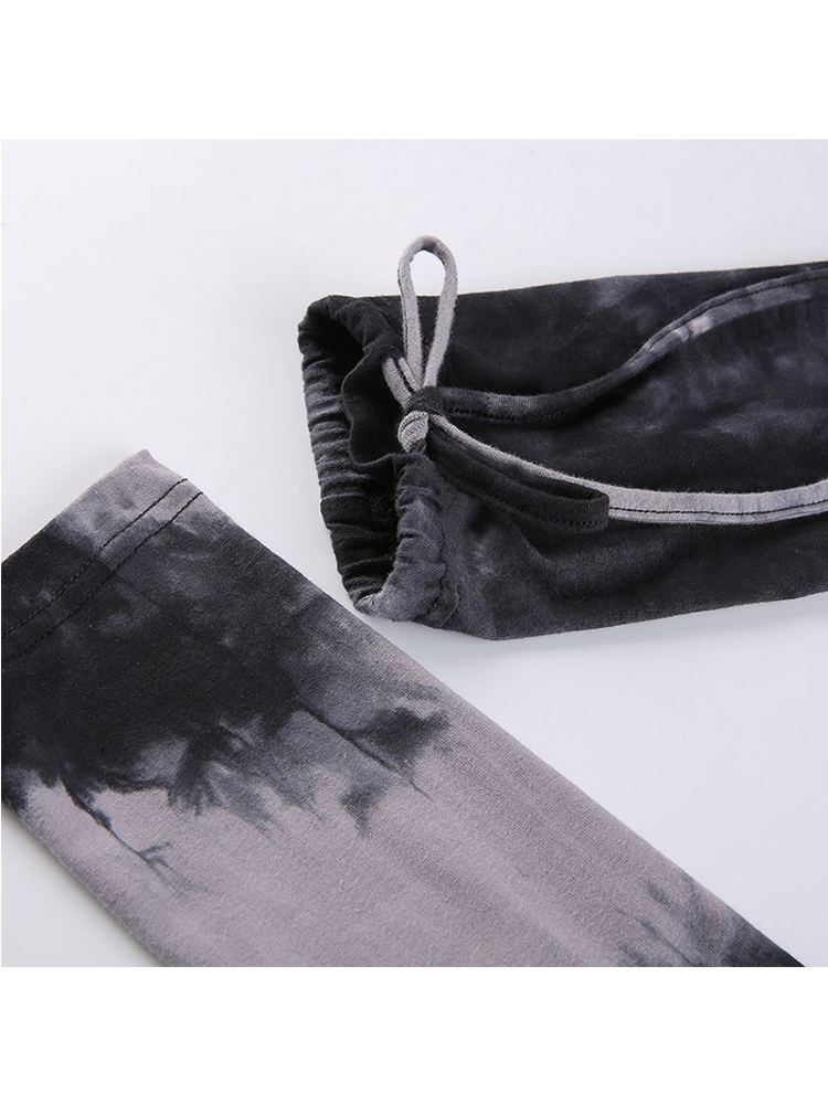 Y2K Gothic Harajuku Dark E-girl Punk Style Spring Patchwork T-shirt Tie Dye Crop Tops Hip Hop Women Long Sleeve Tee Streetwear 220411