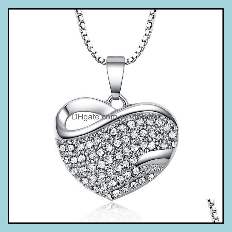 Pendant Necklaces Pendants Jewelry Heart Necklace Sier Box Chain Crystal For Women Girl Party Gift Fashion Wholesale Ship - Drop Delivery
Pendant Necklaces Pendants Jewelry Heart Necklace Sier Box Chain Crystal For Women Girl Party Gift Fashion Wholesale Ship - Drop Delivery