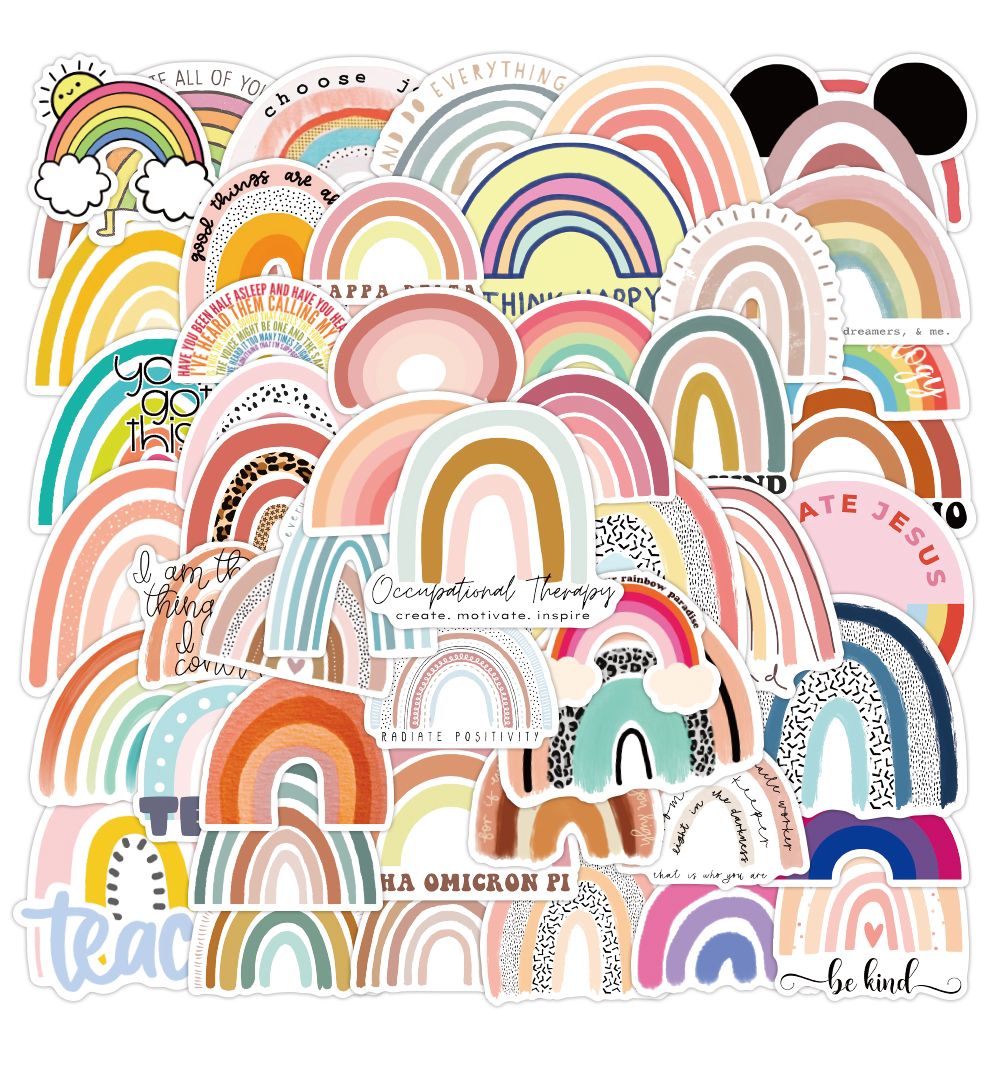 50Pcs Rainbow Small Fresh Graffiti Stickers Aesthetic Cute Waterproof Decorative For Luggage Car Computer Water Cup Decals Toys, Cartoon
50Pcs Rainbow Small Fresh Graffiti Stickers Aesthetic Cute Waterproof Decorative For Luggage Car Computer Water Cup Decals Toys, Cartoon