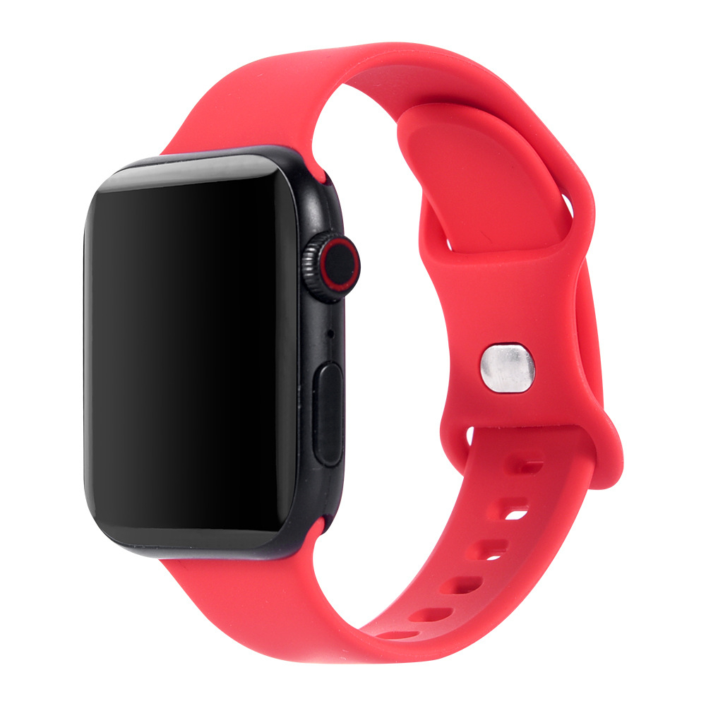 Silicone Strap For Apple Watch Band 7 41mm/45mm Series 6 SE 5 4 42mm/44mm Rubber Wristband iWatch 3 2 1 38/40mm Smart Bracelet free shipping