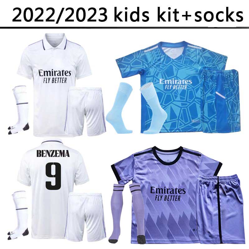 2022 2023 BENZEMA home away kids kit socks soccer jerseys goalkeeper 22 23 football shirt Real Madrids CAMAVINGA ALABA MODRIC VALVERDE camiseta uniforms VINI JR
2022 2023 BENZEMA home away kids kit socks soccer jerseys goalkeeper 22 23 football shirt Real Madrids CAMAVINGA ALABA MODRIC VALVERDE camiseta uniforms VINI JR