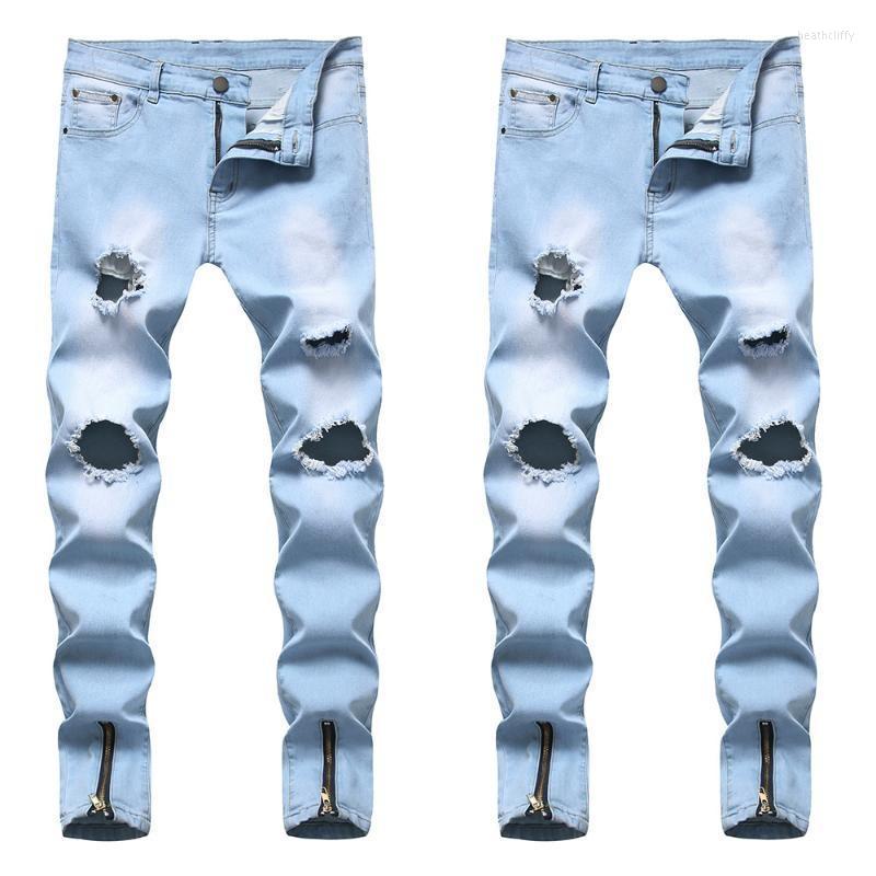 Men's Jeans Men's Man Pencil Pants High Street Denim Fashion Hole Light Blue Ripped Skinny Distressed TrousersMen's Heat22, As the picture
Men's Jeans Men's Man Pencil Pants High Street Denim Fashion Hole Light Blue Ripped Skinny Distressed TrousersMen's Heat22, As the picture