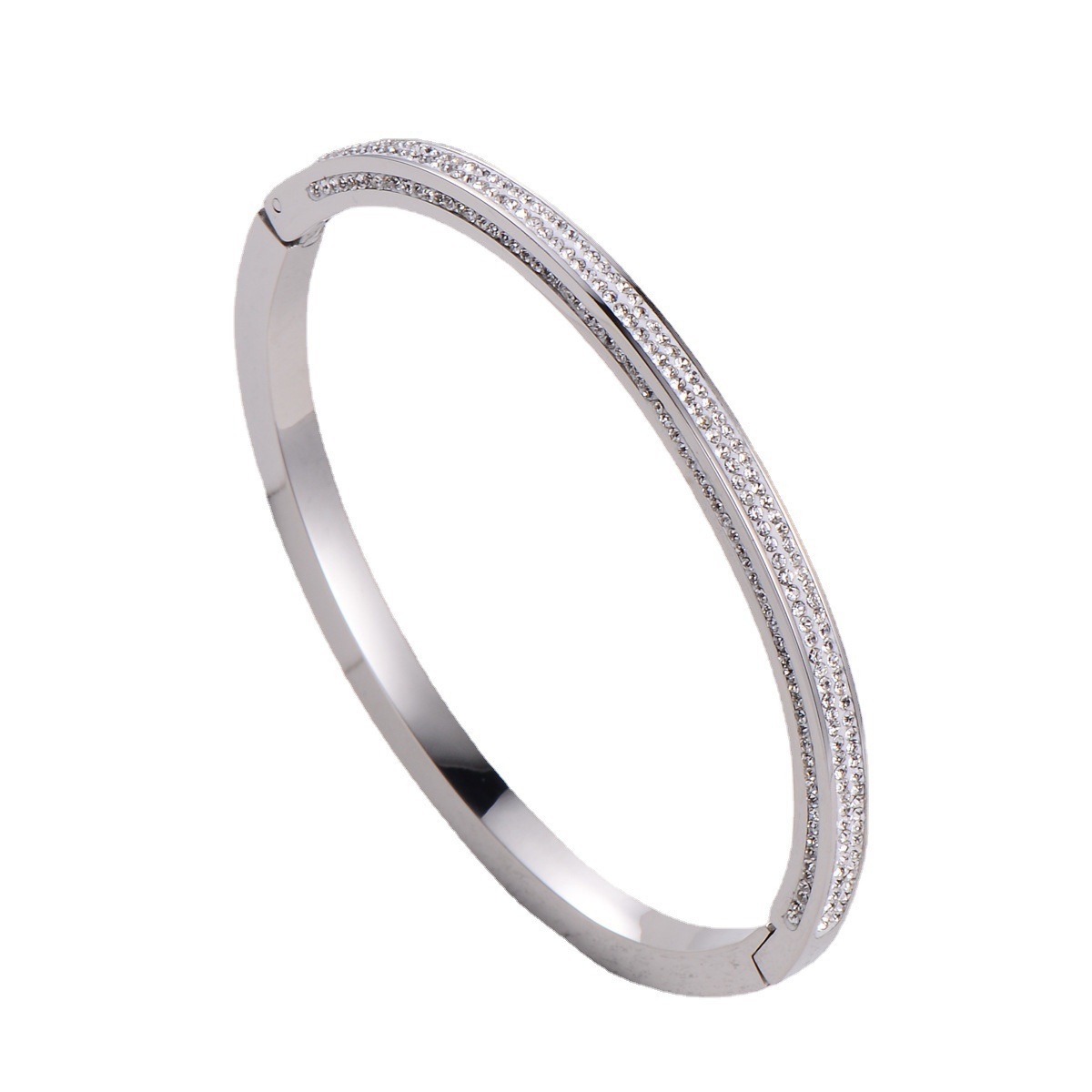 Classic Fashion Trilateral Diamond Studded Steel Bracelet Women's Rose Gold Stainless Jewelry
Classic Fashion Trilateral Diamond Studded Steel Bracelet Women's Rose Gold Stainless Jewelry