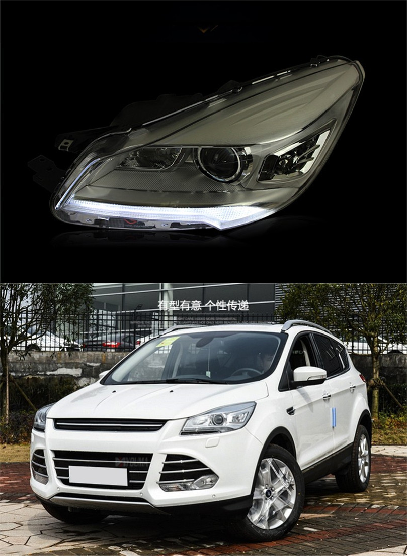 Headlights Assembly For Ford Kuga Escape LED Head Light 2014-20 16 Headlight Xenon Bulb Turn Signal Light High Beam Daytime Lights