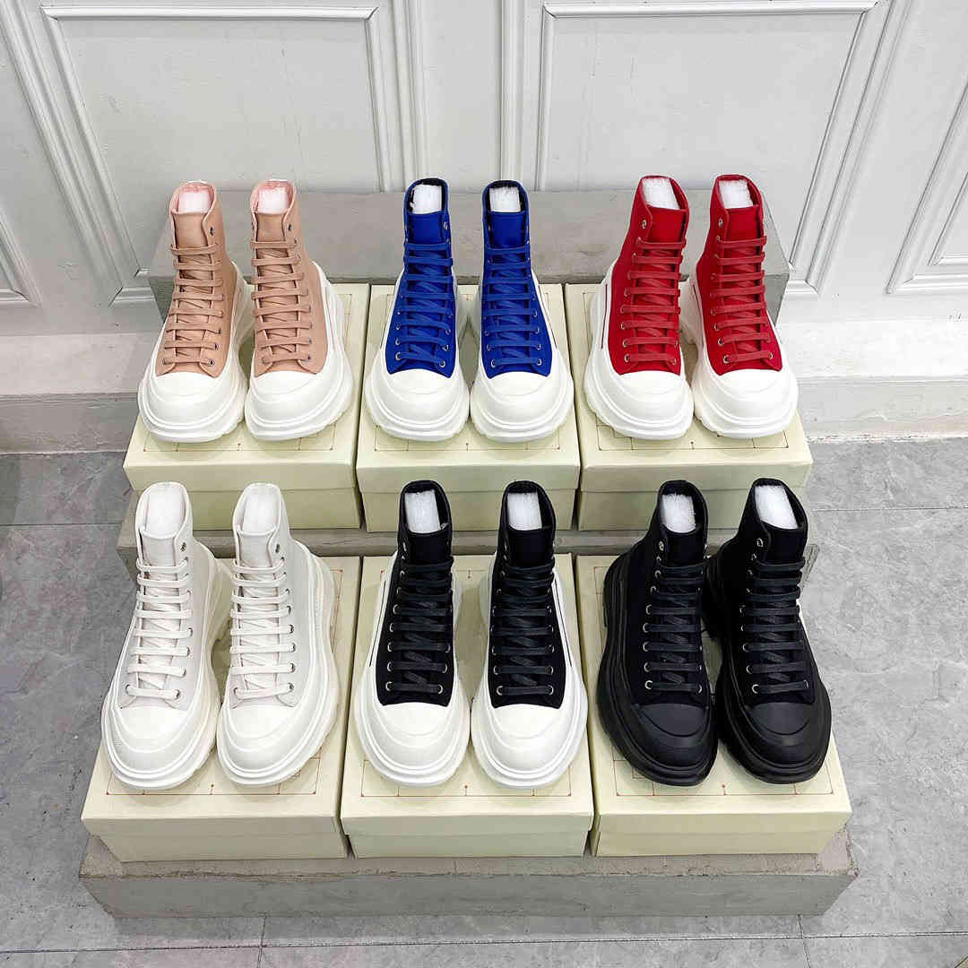 Luxury Casual Men Shoes Boots Tread Slick Lace Up Sneaker Triple Black Royal Red Low Platform Designer Alexander Sneakers Canvas Rubber Outdoor Womens Trainers, Fill postage
Luxury Casual Men Shoes Boots Tread Slick Lace Up Sneaker Triple Black Royal Red Low Platform Designer Alexander Sneakers Canvas Rubber Outdoor Womens Trainers, Fill postage