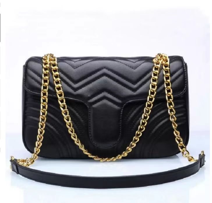 Top Quality Double G Fashion Shoulder Bags Women Chain Crossbody Handbags Lady Leather Handbag Purses Wallet Purse Female Messenger Bag Many Colors Chooes, Black
Top Quality Double G Fashion Shoulder Bags Women Chain Crossbody Handbags Lady Leather Handbag Purses Wallet Purse Female Messenger Bag Many Colors Chooes, Black