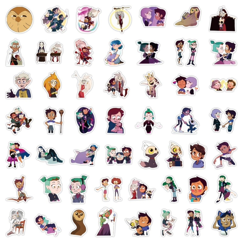 50Pcs Cartoon Animated The Owl House Stickers Graffiti Stickers for DIY Luggage Laptop Skateboard Motorcycle Bicycle Decals Wholesale