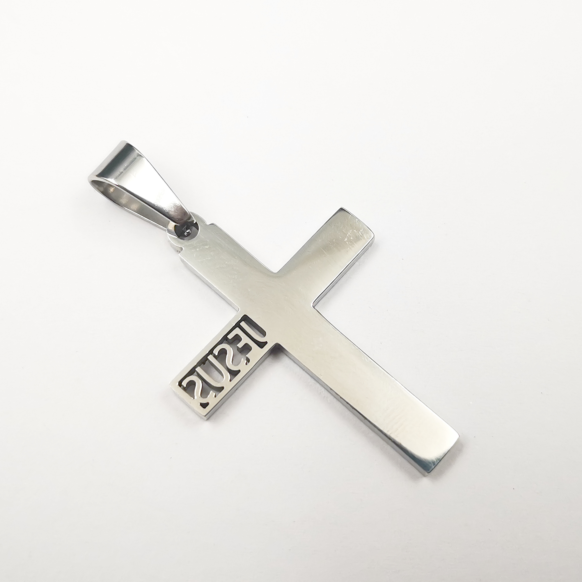 5pcs Lot In Bulk Jesus Christ Crucifix Cross Pendant Charm Religious Jewelry Silver Stainless Steel Pendants For Mens