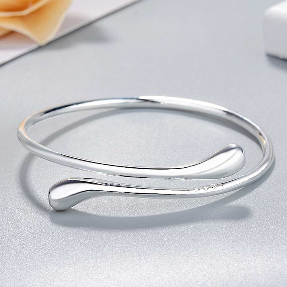 Charm Bracelets For 925 Women Fine Water Droplets Bangles Lady Fashion Wedding Party Christmas Gift Girl Jewelry