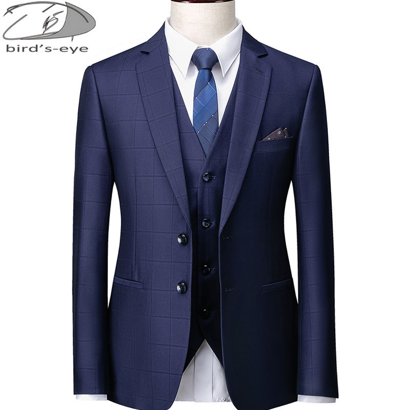 Men's Suits & Blazers BlazersPantsVest Mens Suits Plaid 3 Pieces Men Dress S 220823