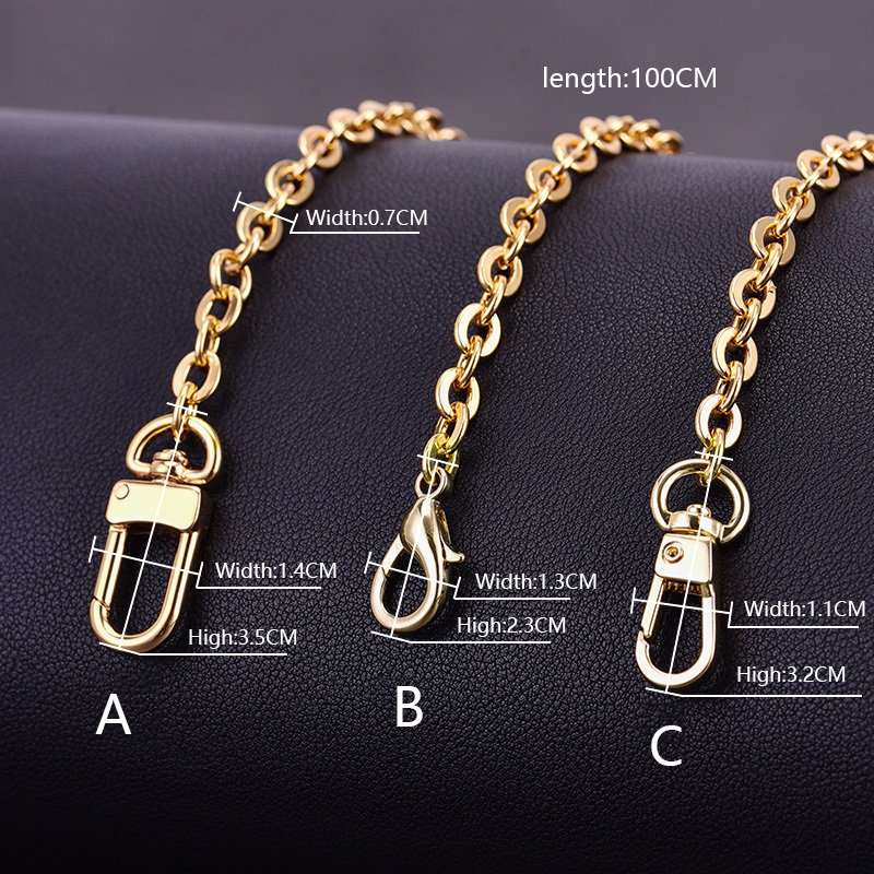 BAMADER Chain Straps Highend Woman Bag Metal Chain Fashion Bags Accessory DIY Bag Strap Replacement Luxury Brand Chain Straps 220