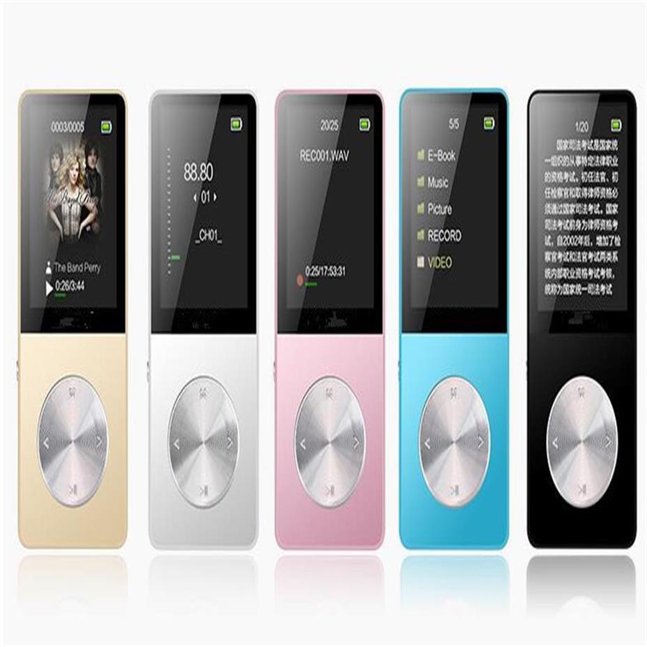 Metal MP3 MP4 Player 8gb 16GB Video Sport MP4 Flash HIFI Slim MP4 Video Player Radio Recorder Walkman With Speaker2366240w263s
