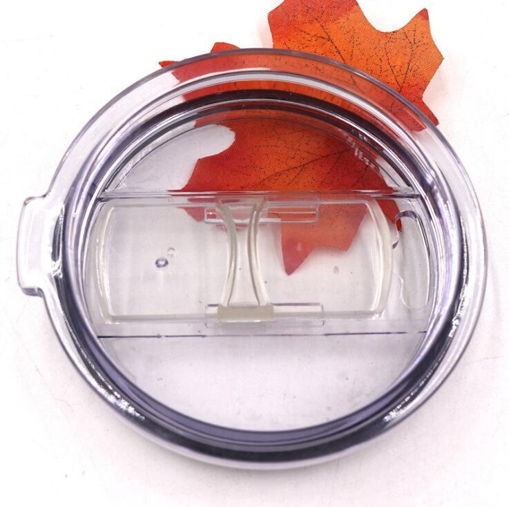 Transparent Plastic Cups Sliding Switch Cover Drinkware Lid for 20 30 oz Cars Beer gs Splash Spill Proof LXL1183-1 Free shipping