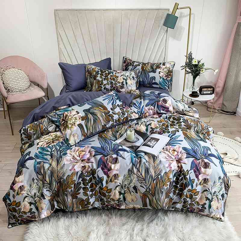 Luxury 600TC Egyptian Cotton Bedding Set Soft Silkly Plant Printed Single Queen Europe Double Size Duvet Cover Pillowcases
Luxury 600TC Egyptian Cotton Bedding Set Soft Silkly Plant Printed Single Queen Europe Double Size Duvet Cover Pillowcases