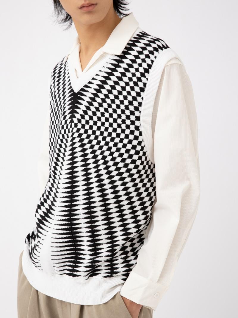 Men' Sweaters 21 Sleeveless Vest Geometric Pattern Knitted Sweater Fashion Basic Minimalism Simple Style Couple OutfitMen' Men'sMen, Ivory
Men' Sweaters 21 Sleeveless Vest Geometric Pattern Knitted Sweater Fashion Basic Minimalism Simple Style Couple OutfitMen' Men'sMen, Ivory