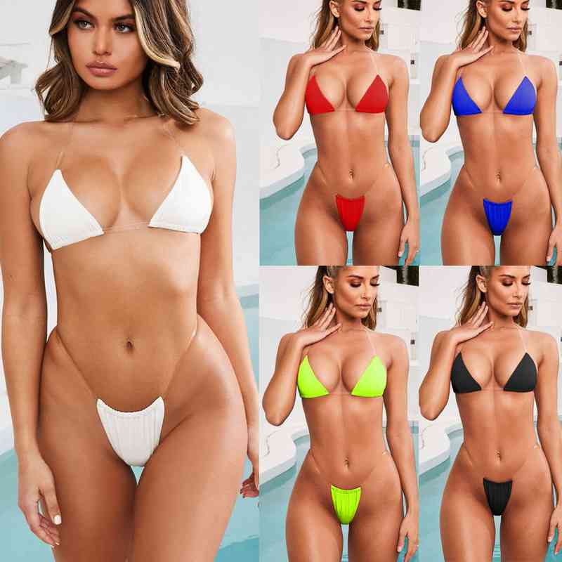 Solid Ladies Bikini Fashion Women' Swimsuit Sexy Simple Transparent Strap Biquini Set Casual Thin Slim Beachwear 2022, Black
Solid Ladies Bikini Fashion Women' Swimsuit Sexy Simple Transparent Strap Biquini Set Casual Thin Slim Beachwear 2022, Black