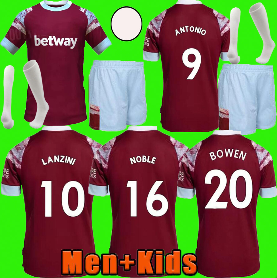 2022 West Hams BOWEN RICE soccer jersey BENRAHMA LANZINI ANTONIO YARMOLENKO NOBLE FORNALS DAWSON Vlasic SOUCEK 2022 2023 football shirt uniforms Mens Kids, Home
2022 West Hams BOWEN RICE soccer jersey BENRAHMA LANZINI ANTONIO YARMOLENKO NOBLE FORNALS DAWSON Vlasic SOUCEK 2022 2023 football shirt uniforms Mens Kids, Home