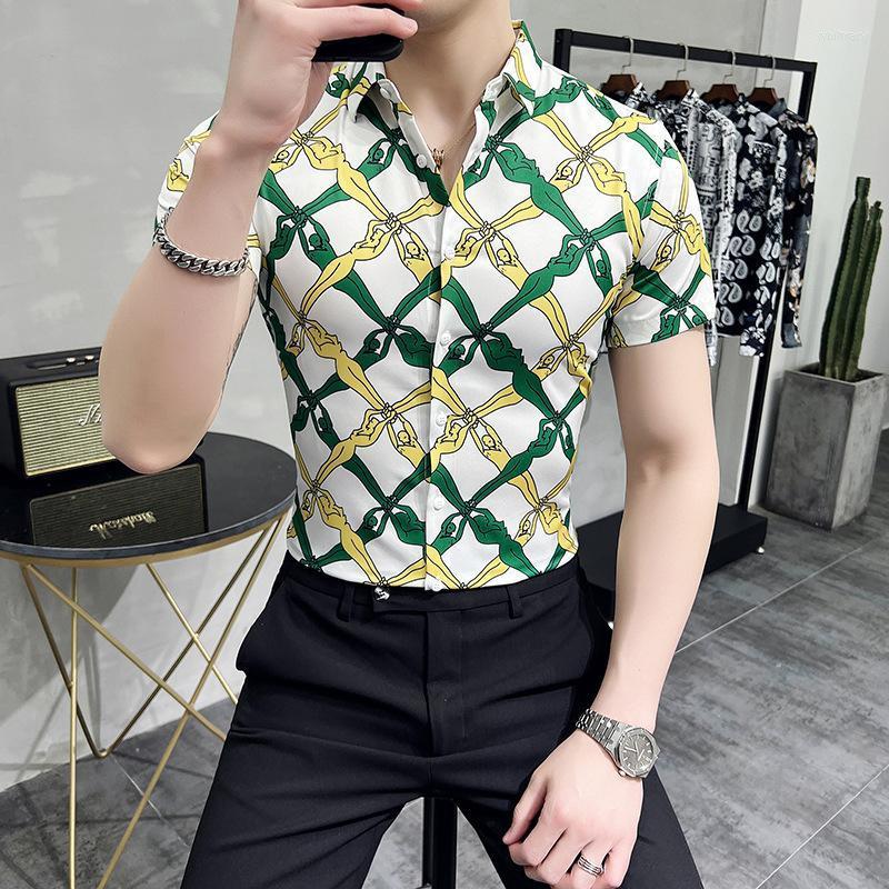 Men's Dress Shirts Summer Printed Men Short Sleeve Slim Casual Shirt Social Party Tuxedo Blouse Mens Clothing Business ShirtsMen's Sybi22, White
Men's Dress Shirts Summer Printed Men Short Sleeve Slim Casual Shirt Social Party Tuxedo Blouse Mens Clothing Business ShirtsMen's Sybi22, White