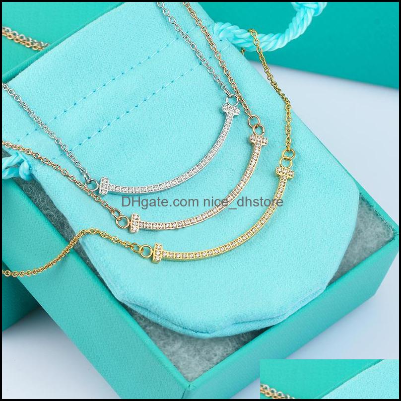 Pendant Necklaces Pendants Jewelry Smile Necklace Women Stainless Steel Couple Diamond For Neck Christmas Gifts Accessories Wholesale Drop 
Pendant Necklaces Pendants Jewelry Smile Necklace Women Stainless Steel Couple Diamond For Neck Christmas Gifts Accessories Wholesale Drop