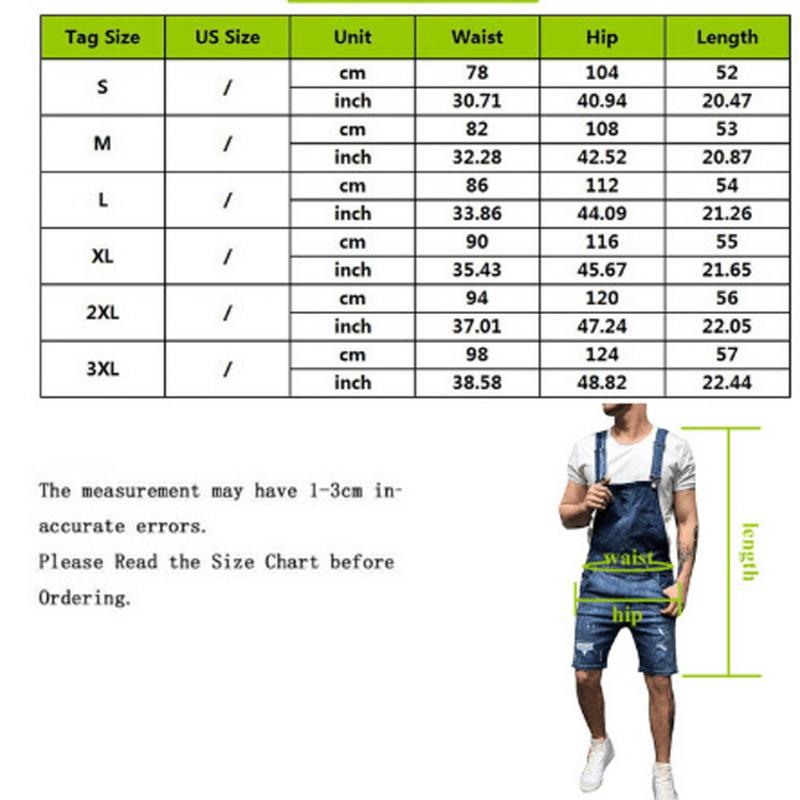 Ripped Denim Pants Men Jean Jumpsuit Overalls Suspenders Bib Dungarees Streetwear Est Europe America Style