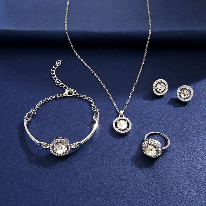 Pendant Necklaces Jewelry Creative Temperament Personality Inlaid Rhinestone Necklace Earrings Bracelet Ring Four SetsPendant
Pendant Necklaces Jewelry Creative Temperament Personality Inlaid Rhinestone Necklace Earrings Bracelet Ring Four SetsPendant