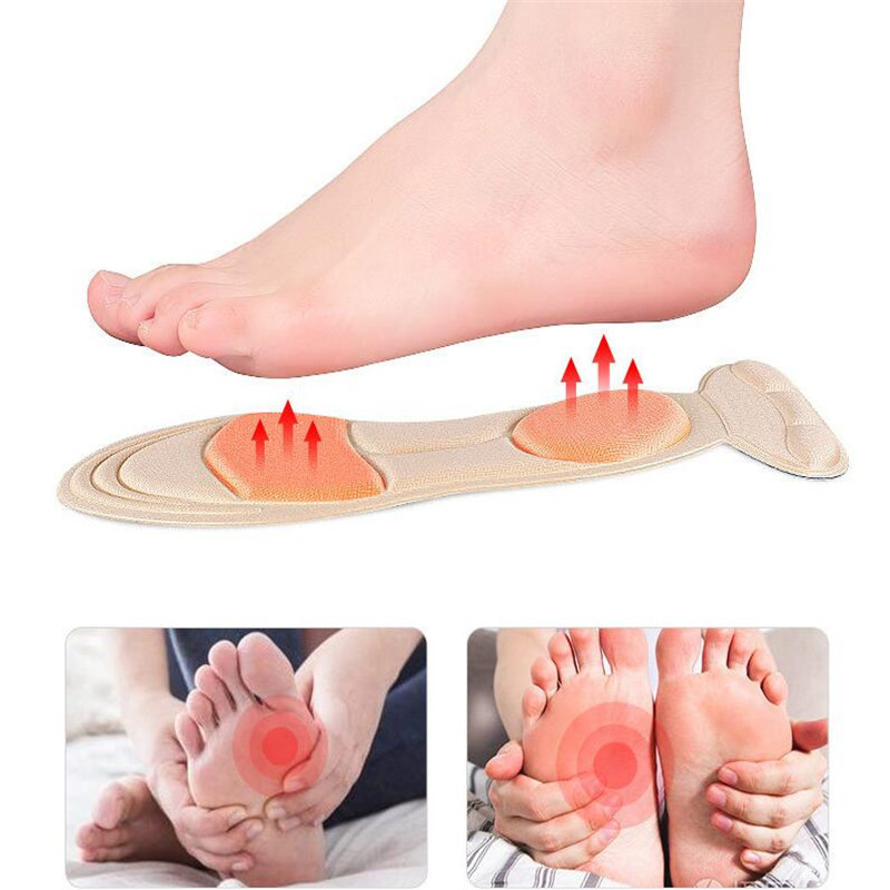 1 Pair Insole Pad Inserts Heel Post Back Breathable Anti slip for High Shoe Cushion Arch Support Insoles 220610