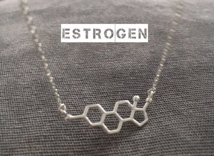 10PCS Female Hormone Molecule Structure Necklace Geometric Science Nurse Chemistry Formula Dopamine Molecular Chain Necklaces